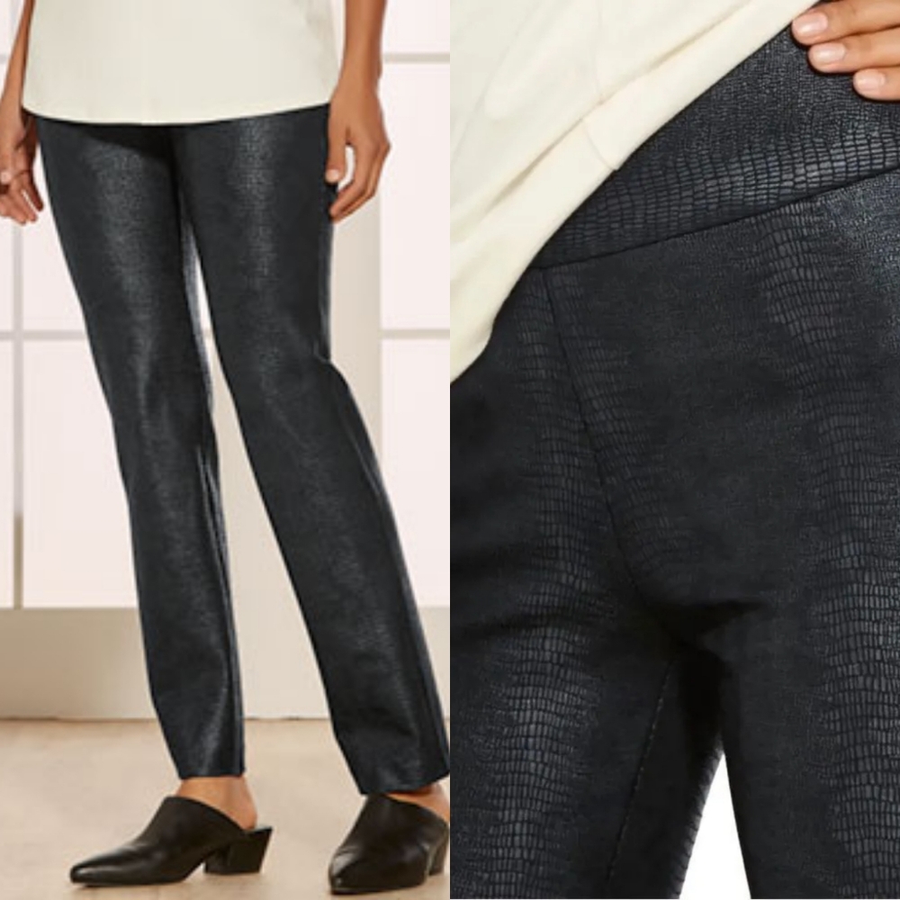 Soft Surroundings Black Foil Python Charlize Pont… - image 1